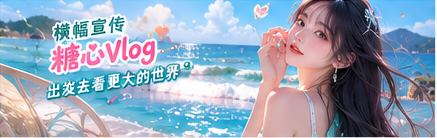 周末出游辅助横幅